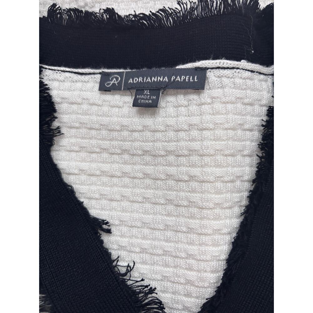 Adrianna Papell - NWOT Frayed Knit Cardigan Size XL - Picture 4 of 8